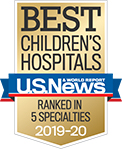 U.S. News & World Report Best Children's Hospitals © ranked in 5 specialties