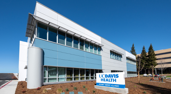 Exterior of UC Davis Health clinic at 1535 River Park Drive in Sacramento, California