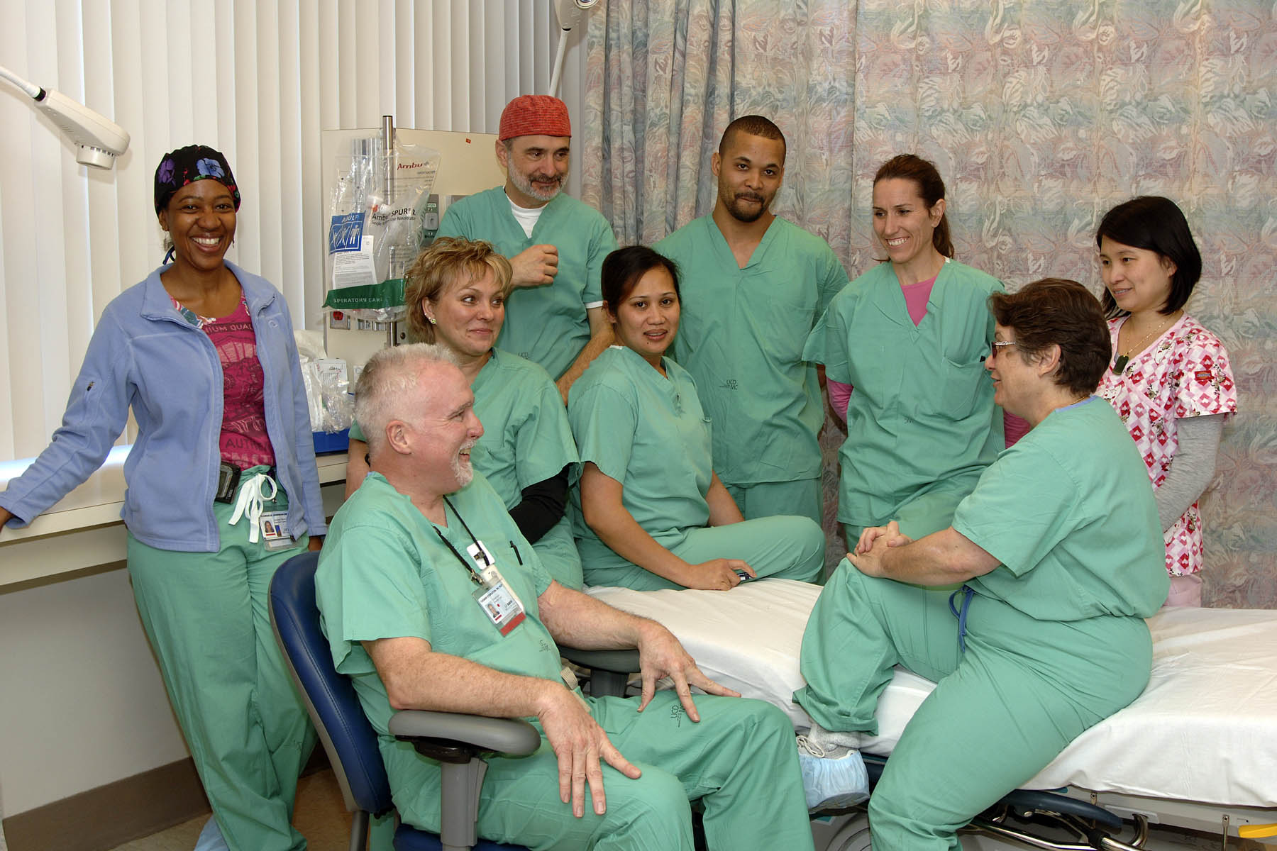 Interventional medical group of nine people.