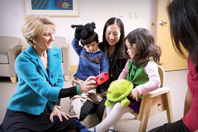 Robin Hansen, M.D. working with children with neurodevelopmental disorders