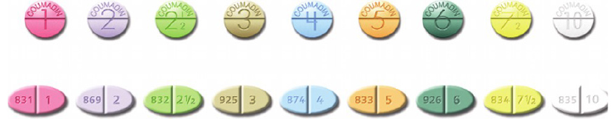 Warfarin Tablet Colors