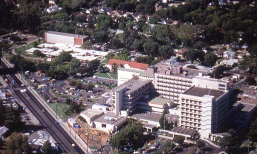 UC Davis Medical Center hospital aerial, 1993