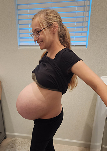 Stephanie Dover during her pregnancy